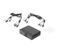 DIGITUS KVM-Switch HDMI - 2-Port Single-Display - 2 PC 1 Monitor - 1x Maus, Tast
