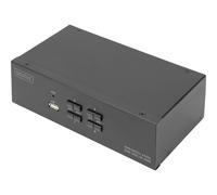 DIGITUS Switch KVM 4 porte schermo doppio 4K HDMI® 3840 x 2160 Pixel DS-12883