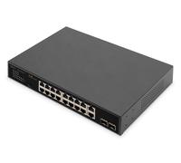Digitus Switch PoE 16+2 porte 10/100/1000 Mbps + 2 Gigabit SFP