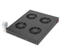 Sistema Di Ventilazione Con Termostato Montaggio Frontale In Armadio 19 Con 4 Ventole - Colore Nero