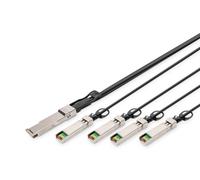 Digitus Universal 40 Gbit/s QSFP+ to 4x SFP+ 10 Gbit/s DAC Breakout Cable - 1 m