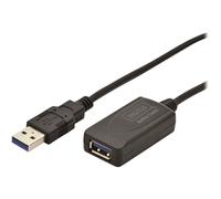 Digitus Cavo prolunga USB attivo USB 3.2 Gen 1 5 m USB-A maschio-femmina Nero