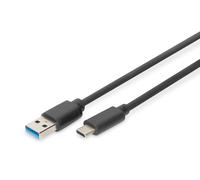DIGITUS USB 3.2 Gen1 connection cable - 1.0 m - USB A (male) to USB C (male) - 5