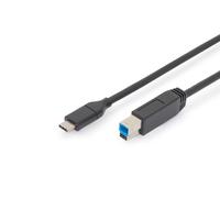 DIGITUS USB 3.2 Gen1 connection cable - 1.8 m - USB C (male) to USB B (male) - 5