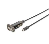 DIGITUS USB to serial adapter - RS232 converter - USB 2.0 Type-C to DSUB 9M - FT
