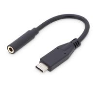 DIGITUS USB Type-C Audio adapter cable, Type-C - 3.5mm M/F, 0.2m, Audio input/ou