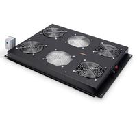 Digitus Ventilatore da tetto per armadio server della serie Unique, 4x ventilatore, termostato, nero (RAL 9005)