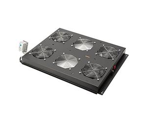 Digitus Ventilatore da tetto per armadio server della serie Unique, 4x ventilatore, termostato, nero (RAL 9005)