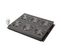 Digitus Ventilatore da tetto per server rack della serie Unique, 6x ventilatore, termostato, nero (RAL 9005)