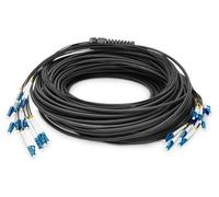 DIGITUS DK-2A33CU050BK-BBB - Cavo In Fibra Ottica OS2 - 50 m - da LC (UPC) a LC (UPC) - Cavo Di Breakout A 12 Fibre - 1/10 Gbit/s - Monomodale SM - Fibra: G.657.A1 9/125 µ - Nero (Black)