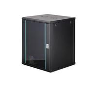 DIGITUS Armadio di rete - Rack da 19 pollici 16U - Non montato - Montaggio a parete - Profondità 600 mm - Profondità utile 470 mm - Portata 60 kg - Porta in vetro - Serie Dynamic-N - Nero