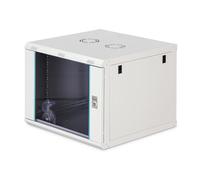 DIGITUS Armadio di rete - Rack da 19 pollici 9U - Non montato - Montaggio a parete - Profondità 600 mm - Profondità utile 470 mm - Portata 60 kg - Porta in vetro - Serie Dynamic-N - Grigio