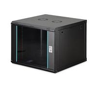 DIGITUS Armadio di rete - Rack da 19 pollici 9U - Non montato - Montaggio a parete - Profondità 600 mm - Profondità utile 470 mm - Portata 60 kg - Porta in vetro - Serie Dynamic-N - Nero