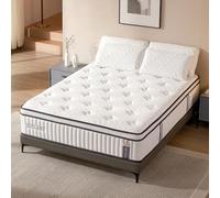 DIGLANT Materasso Queen, materasso ibrido in memory foam con molle insacchettate, supporto e sollievo dalla pressione, materasso matrimoniale medio in peluche, certificato CertiPUR-US, 152,4 x 203,2