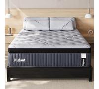 DIGLANT Materasso queen size, 35,5 cm, materasso ibrido queen size, memory foam con gel rinfrescante e molle insacchettate individuali a 7 zone, materasso queen size in scatola per supporto e sollievo
