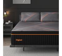DIGLANT TwinXL, materasso ibrido in peluche da 35,5 cm, morbido memory foam con bobine tascabili a zona di supporto per alleviare il dolore, supporto per bordi TwinXL, CertiPUR-US, nessuna fibra di