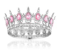 DIGNFENG Corona Da Principessa Da Donna Diadema Da Sposa Con Strass Barocco, Matrimonio Compleanno Festa Carnevale Principesse Corona Per Adulti