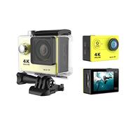 DIGNIFE Action Camera, Camera Azione 4K WiFi da 2,0 pollici Mini 1 2MP. Outdoor go Impermeabile Pro 170D Casco Bicycle Photo Video Recording 4K Sport Cam DV(Yellow)