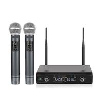 DIGNIFE Microfoni Wireless, Doppio microfono wireless domestico for performance sul palco 230 piedi/70 m 30 frequenze PTU-52 microfoni e ricevitore wireless