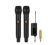 DIGNIFE Microfoni Wireless, Microfonico Wireless Microfono Palmare Dinamico Doppio Con Ricevitore Ricaricabile Portatile For Discorsi In Chiesa microfoni e ricevitore wireless