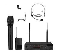 DIGNIFE Microfoni Wireless, Microfono con risvolto wireless microfono senza fili VHF Set a lungo raggio for matrimoni in chiesa PTV-1B microfoni e ricevitore wireless