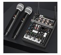 DIGNIFE Microfoni Wireless, Microfono wireless con mixer audio 4 canali Mic DJ for studio TV Computer Home Party Show Church Wedding microfoni e ricevitore wireless