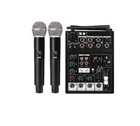 DIGNIFE Microfoni Wireless, Microfono wireless con mixer audio Studio 4 Mic DJ for TV Computer Home Party Show Church Wedding microfoni e ricevitore wireless