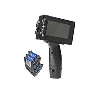 DIGNIFE Stampante Portatile, Stampante a getto d'inchiostro palmare 12.7mm Mobile Portable Hand Hand Handheld Inkjet Codificatore di inchiostro inchiostro inchiostro Solvente(1SET with 3BLACK INK)