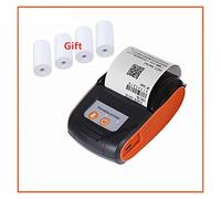 DIGNIFE Stampante Portatile, Wireless Portatile Mini Palmare 58mm Bluetooth Cellulare Android POS PC Pocket Bill Impresoras Stampante Termica for Ricevute(Orange set)