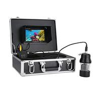 DIGNIFE Telecamera subacquea per la pesca, Finder porcamera da pesca subacquea da 7 pollici 38 LE. Telecamera rotante DS a 360 gradi 20m 50m 100m(38 LEDs 20M cable)