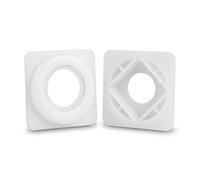 Dignitree Rondella universale per cappello, 1,3 cm e 1,9 cm, confezione da 2, per rubinetti da bagno e lavabo, distanziatore idraulico in plastica per bagni in fibra di vetro e lavelli compositi