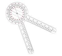 Diheohg 1 pezzo strumento ortopedico quadrato trasparente in plastica a 360 gradi nastro righello dentato quadrato misura 12