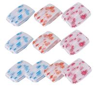 Diheohg 10 pezzi impermeabile cuffia da doccia copertura per capelli da bagno elastico cuffia da bagno per donne bagno riutilizzabile