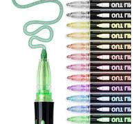 Diheohg 12 colori contorni metallizzati, pennarelli acrilici, penna colorata, matita glitterata per pittura rupestre
