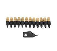 Diheohg 12 Set Di Rame Regolabile Spruzzo Ugello Atomizzazione Rame Capillare Effetto Cintura 47 Fabbrica Laterale Irrigazione Regolabile Goccia Sprinkler Sprinkler Sistema a Goccia 1/4 Barb
