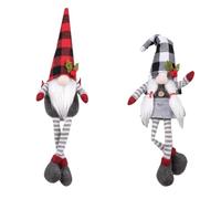Diheohg 2 fermatenda per tende natalizie con fibbia "Mr. e Mrs. Gnome", con chiusura a gancio, clip con fibbia per Natale, durevole, facile da usare, 50 x 12 x 6 c