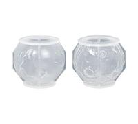 Diheohg 2 pezzi, forma rotonda irregolare 3D, forma di candela fai da te, gel di silice per pianet, luce notturna, decorazione per la scrivania