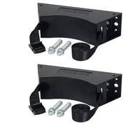 Diheohg 2 pezzi supporto serbatoio propano viti durevoli, cilindro ABS durevole con viti e catena di sicurezza, supporto 4-12 (nero)