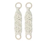 Diheohg 2 strofinacci da cucina sospesi, ad anello, all'uncinetto, da appendere, strofinacci da cucina con passante per appendere, 26,9 x 6,5 cm.