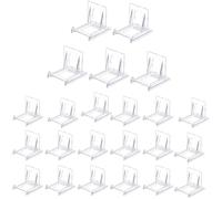 Diheohg 24 espositori in plastica trasparente, regolabili in plastica trasparente, cavalletto, supporto per espositori multifunzione, durevole