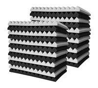 Diheohg 24 pannelli in schiuma acustica, per studio a forma di piramide, per studio e studio, 2,5 x 30 x 30 cm