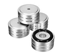 Diheohg 4 pezzi, 40 x 20 mm, in alluminio, HiFi AMP, isolante, giradischi, piedini (argento)