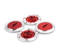 Diheohg 4 pezzi in lega di alluminio freno disco disco cerchio scatola metallo adattatore esagonale 12 mm per RC 1/10 Auto Fly Fish 94123 94122 D4, rosso