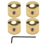Diheohg 4 pezzi in metallo Volume Tone Dome Tone Tone Chitarra Regolatore di velocità con viti per chitarra elettrica Strat o basso