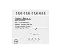 Diheohg 4CH Zigbee Smart Light Switch AC 85-250 V RF433 Ricevere relè 10 A, funziona con assistente, Tuya Smart Life