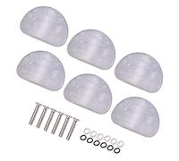 Diheohg 6 pezzi, colore bianco, con perle di colore bianco, per chitarra, con meccanismo a bottone, con bottoni
