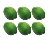 Diheohg 6 X Realistico Artificiale Plastica Lime Limone Frutta Cibo Falso Home Decor