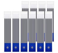 Diheohg 60 ricariche solide da 2,8 mm, per matite per la lavorazione del legno, portamine per scrivere, disegnare, disegnare (nero)