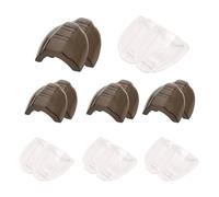 Diheohg 8 paia di occhiali protettivi laterali Slip Clear Slip flessibile su Shield per occhiali di piccola taglia media