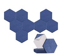 Diheohg 8 piastre acustiche autoadesive esagonali, per studi di registrazione, ufficio, colore blu scuro